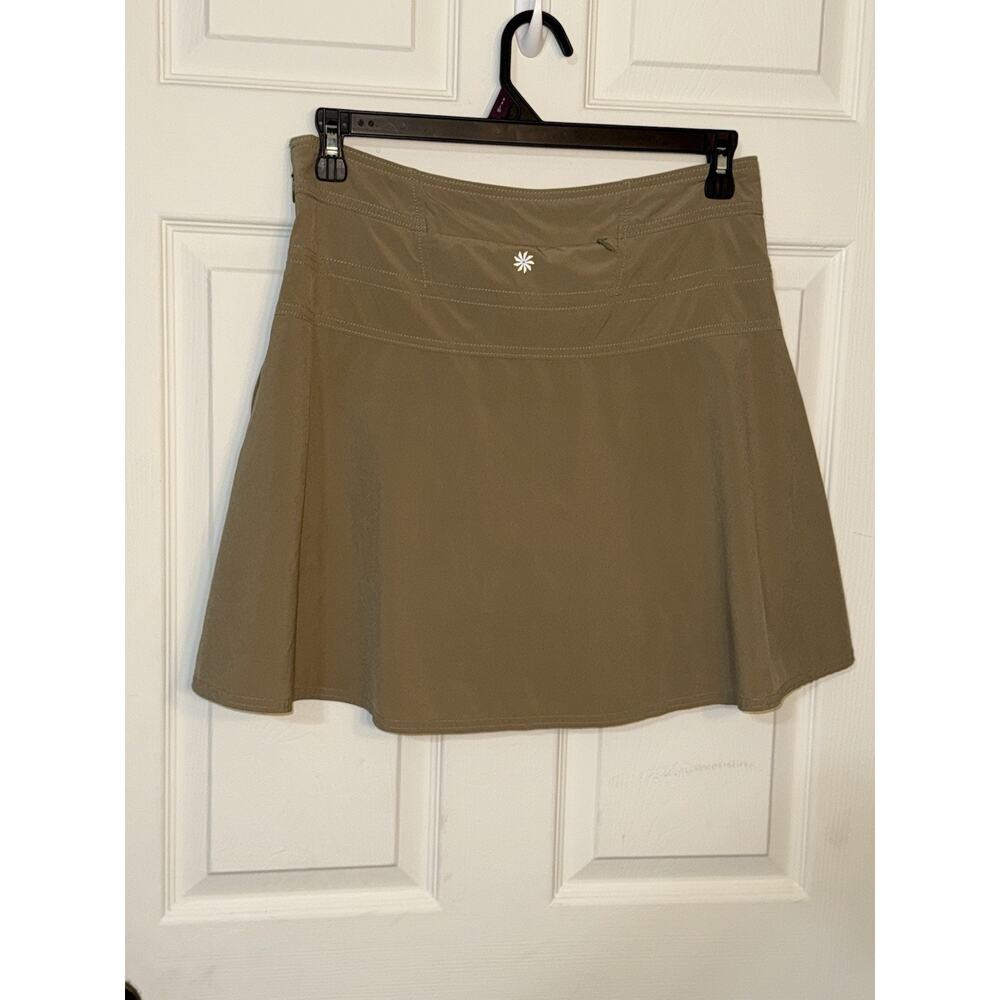 Athleta Womens Everyday Skort Sz 8 Classic Taupe Stretch #983365 Active Side Zip - Picture 4 of 11